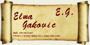 Elma Gaković vizit kartica